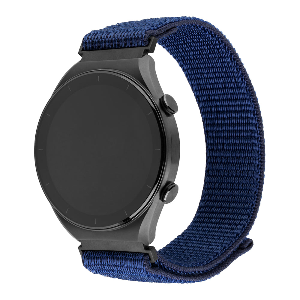 Fixed Nylon Sporty Armband für Samsung Galaxy Watch / Huawei Watch Series, 20mm, Dunkelblau