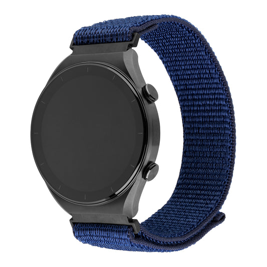 Fixed Nylon Sporty Armband für Samsung Galaxy Watch / Huawei Watch Series, 20mm, Dunkelblau