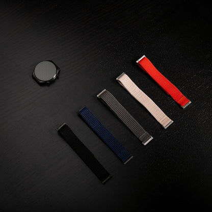 Fixed Nylon Sporty Armband für Samsung Galaxy Watch / Huawei Watch Series, 20mm, Dunkelblau