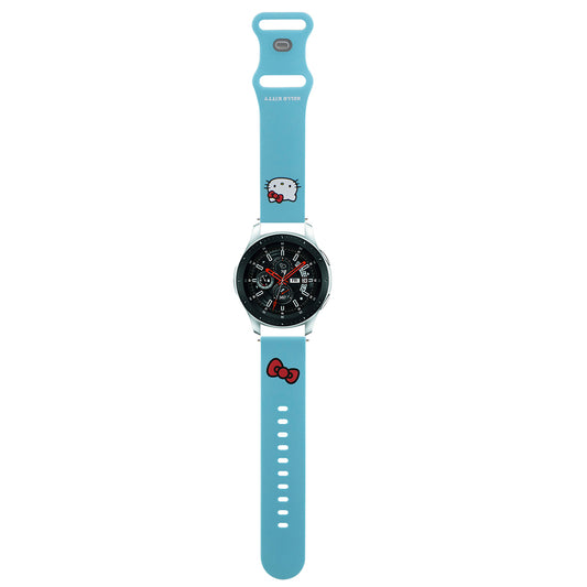 Hello Kitty Silikonarmband Kitty Head für Samsung Galaxy Watch / Huawei Watch 46mm / 45mm / 41mm Serie, Blau