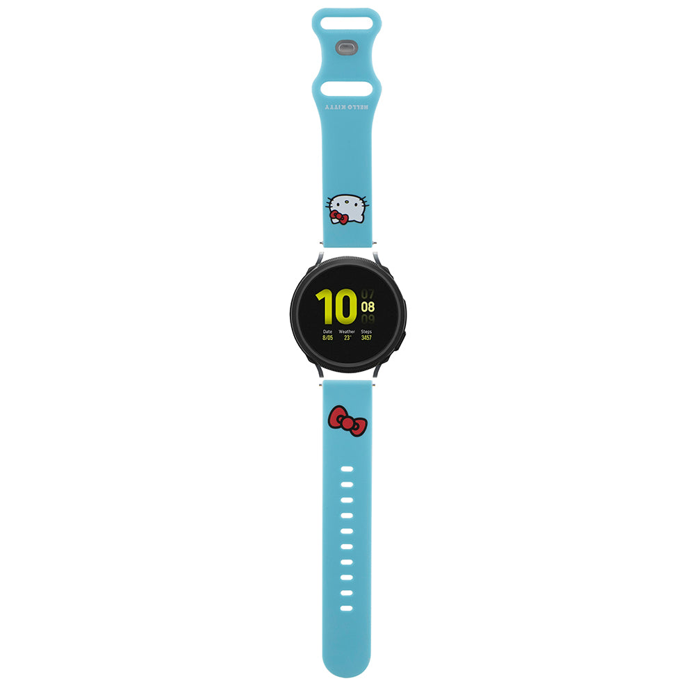Hello Kitty Silikonarmband Kitty Head für Samsung Galaxy Watch / Huawei Watch Series, Blau