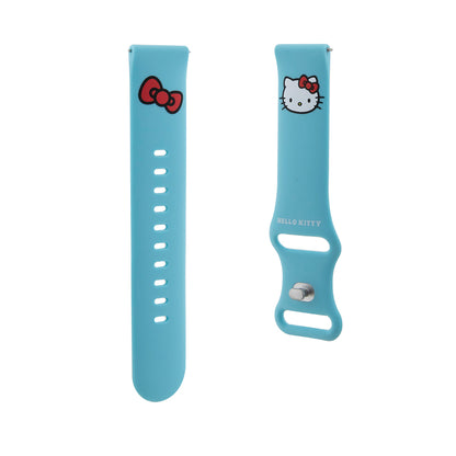 Hello Kitty Silikonarmband Kitty Head für Samsung Galaxy Watch / Huawei Watch Series, Blau