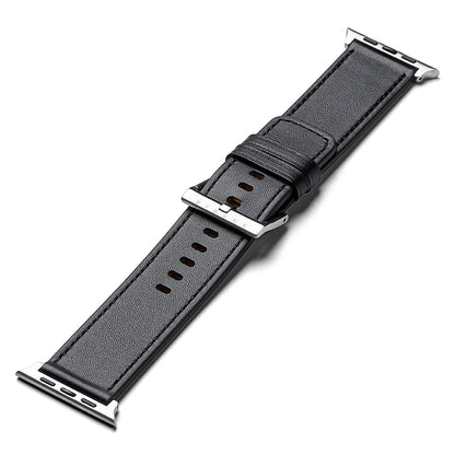 Ringke Leather One Armband für Apple Watch 49mm / 46mm / 45mm / 44mm / 42mm Serie, Schwarz