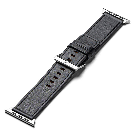 Ringke Leather One Armband für Apple Watch 49mm / 46mm / 45mm / 44mm / 42mm Serie, Schwarz