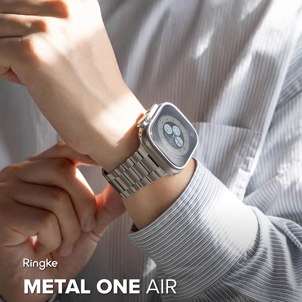 Ringke Metal One Air Armband für Apple Watch 49mm / 46mm / 45mm / 44mm Serie, Silber