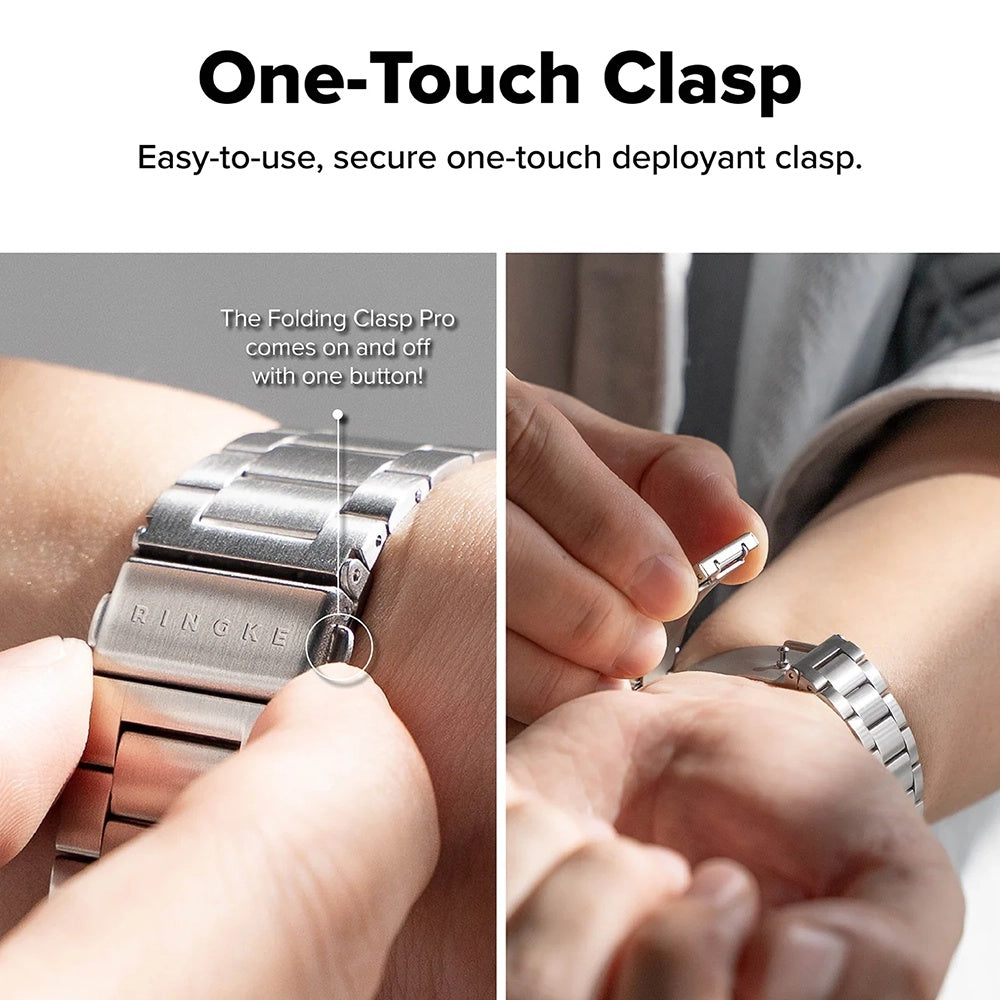 Ringke Metal One Air Armband für Apple Watch 49mm / 46mm / 45mm / 44mm Serie, Silber