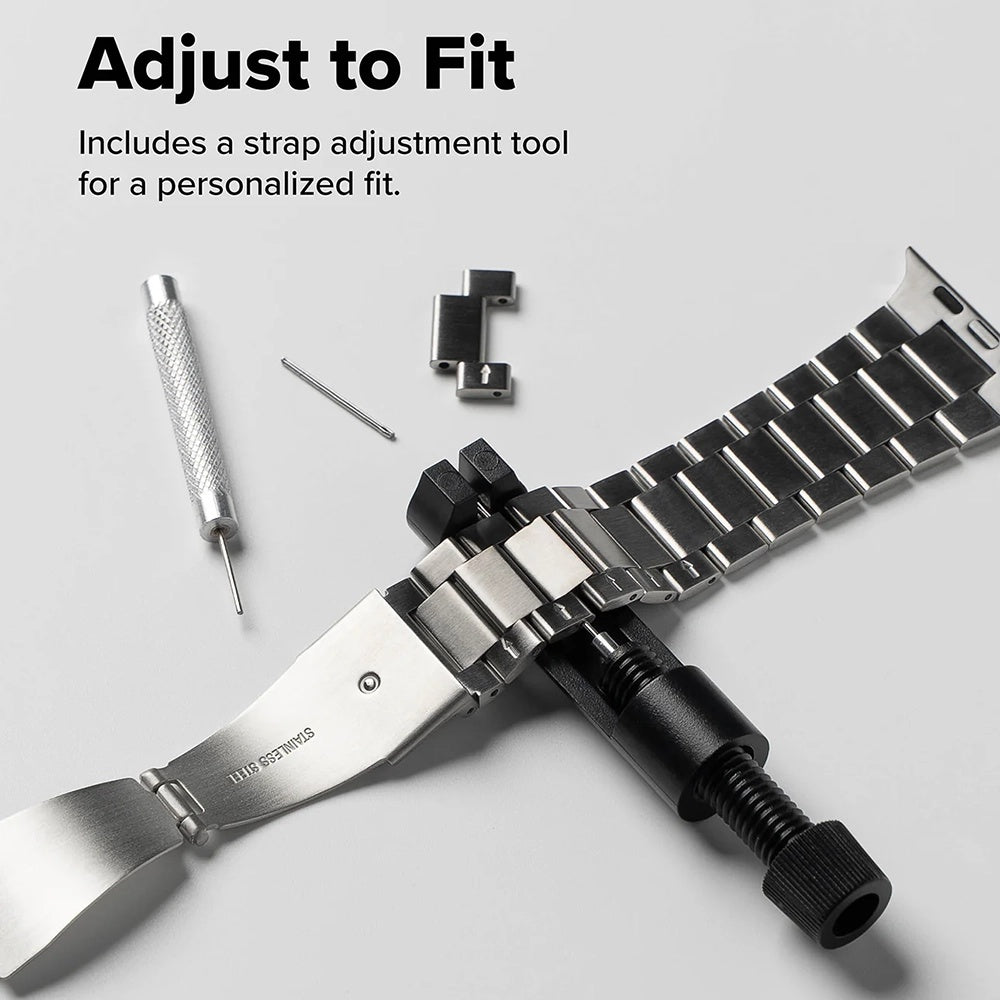 Ringke Metal One Air Armband für Apple Watch 49mm / 46mm / 45mm / 44mm Serie, Silber