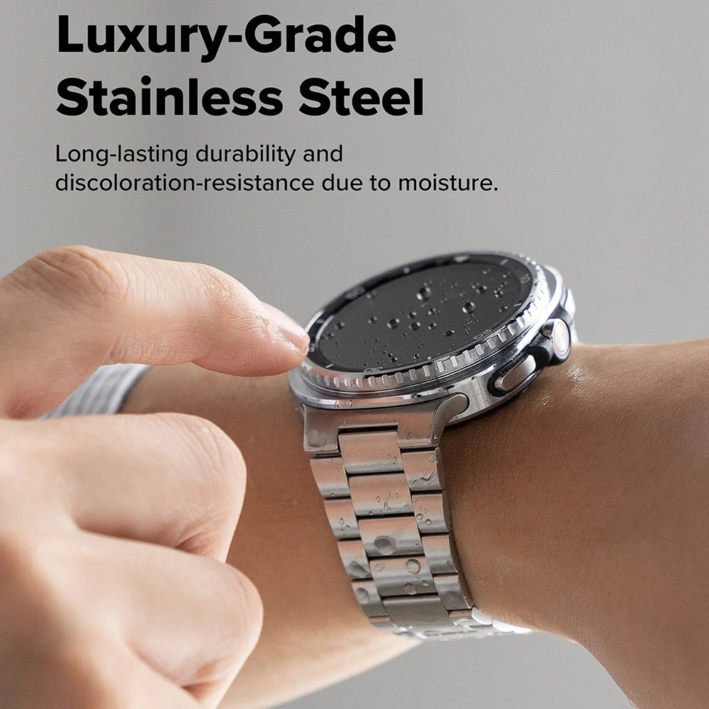 Ringke Metal One Air Armband für Samsung Galaxy Watch8 / Watch8 Classic Series, Silberfarben