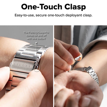 Ringke Metal One Air Armband für Samsung Galaxy Watch8 / Watch8 Classic Series, Silberfarben