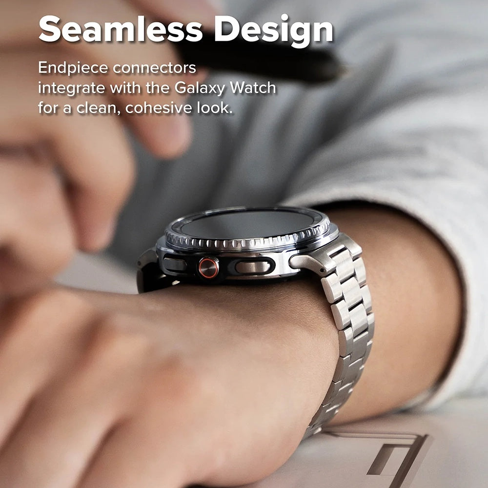 Ringke Metal One Air Armband für Samsung Galaxy Watch8 / Watch8 Classic Series, Silberfarben