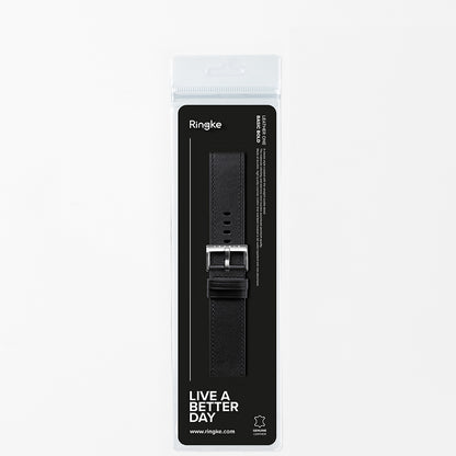 Ringke One Basic Bold Strap for Fossil Watch / Mobvoi Watch / Suunto Watch Series, 24mm, Black