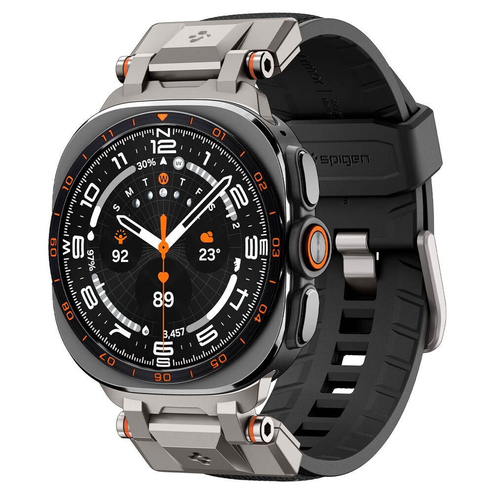 Spigen DuraPro Armor Armband für Samsung Galaxy Watch Ultra Series, Schwarz AMP11615