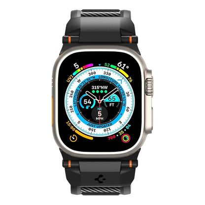 Spigen Rugged Armband für Apple Watch 49 mm / 46 mm / 45 mm / 44 mm Series, Mattschwarz AMP02854