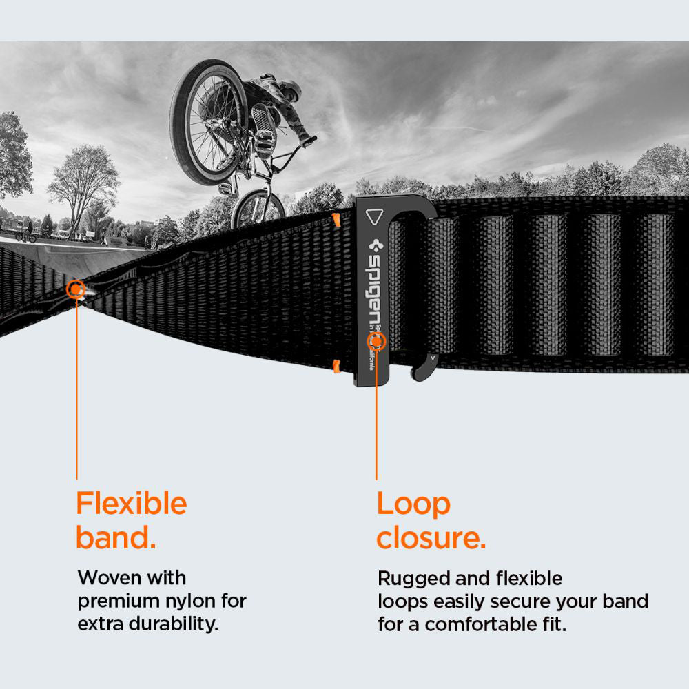 Spigen WBF1 Armband für Apple Watch 49mm / 46mm / 45mm / 44mm Serie, Schwarz