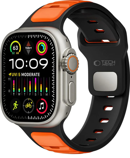 Tech-Protect Iconband Line Armband für Apple Watch 49mm / 46mm / 45mm / 44mm Serie, Orange