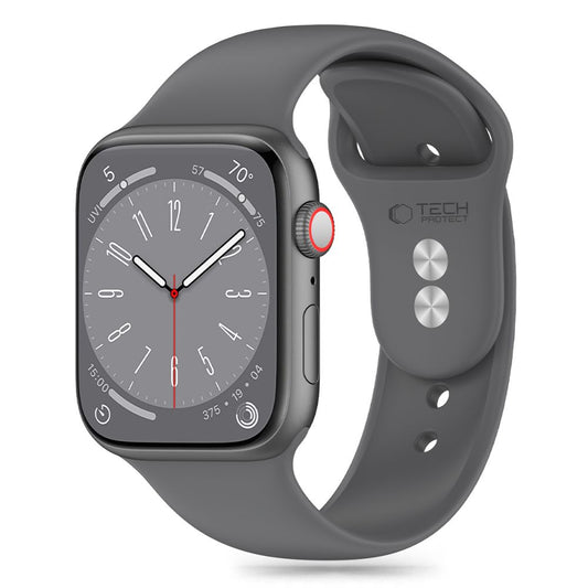 Tech-Protect Silikonarmband für Apple Watch 41mm / 40mm / 38mm Serie, Grau 