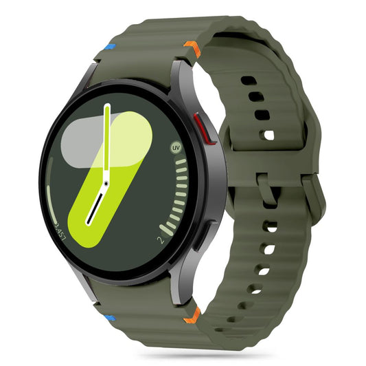 Tech-Protect Silikon-Sportarmband für Samsung Galaxy Watch7 / Watch FE / Watch6 / Watch5 / Watch4 Serie, Khaki