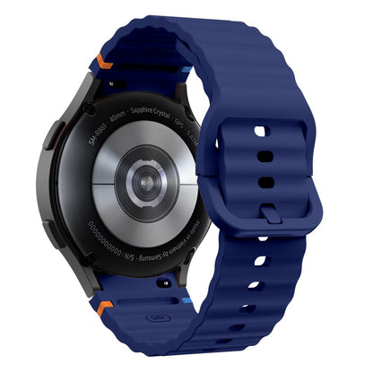 Tech-Protect Silicone Sport Band for Samsung Galaxy Watch7 / Watch FE / Watch6 / Watch5 / Watch4 Series, Navy Blue