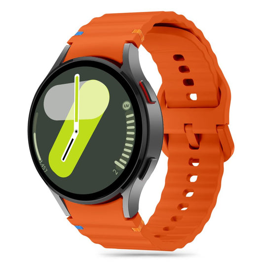 Tech-Protect Silikon-Sportarmband für Samsung Galaxy Watch7 / Watch FE / Watch6 / Watch5 / Watch4 Serie, Orange 