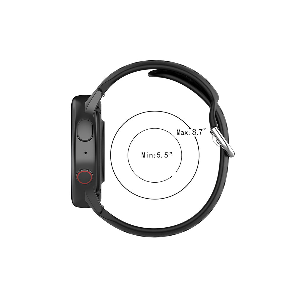 Techsuit W004 Strap for Samsung Galaxy Watch / Huawei Watch Series, 22mm, Black