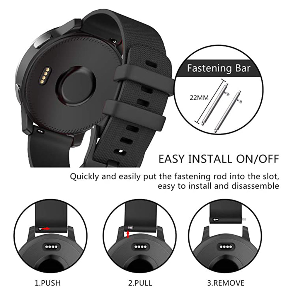 Techsuit W006 Armband für Samsung Galaxy Watch / Huawei Watch Series, 20mm, Schwarz