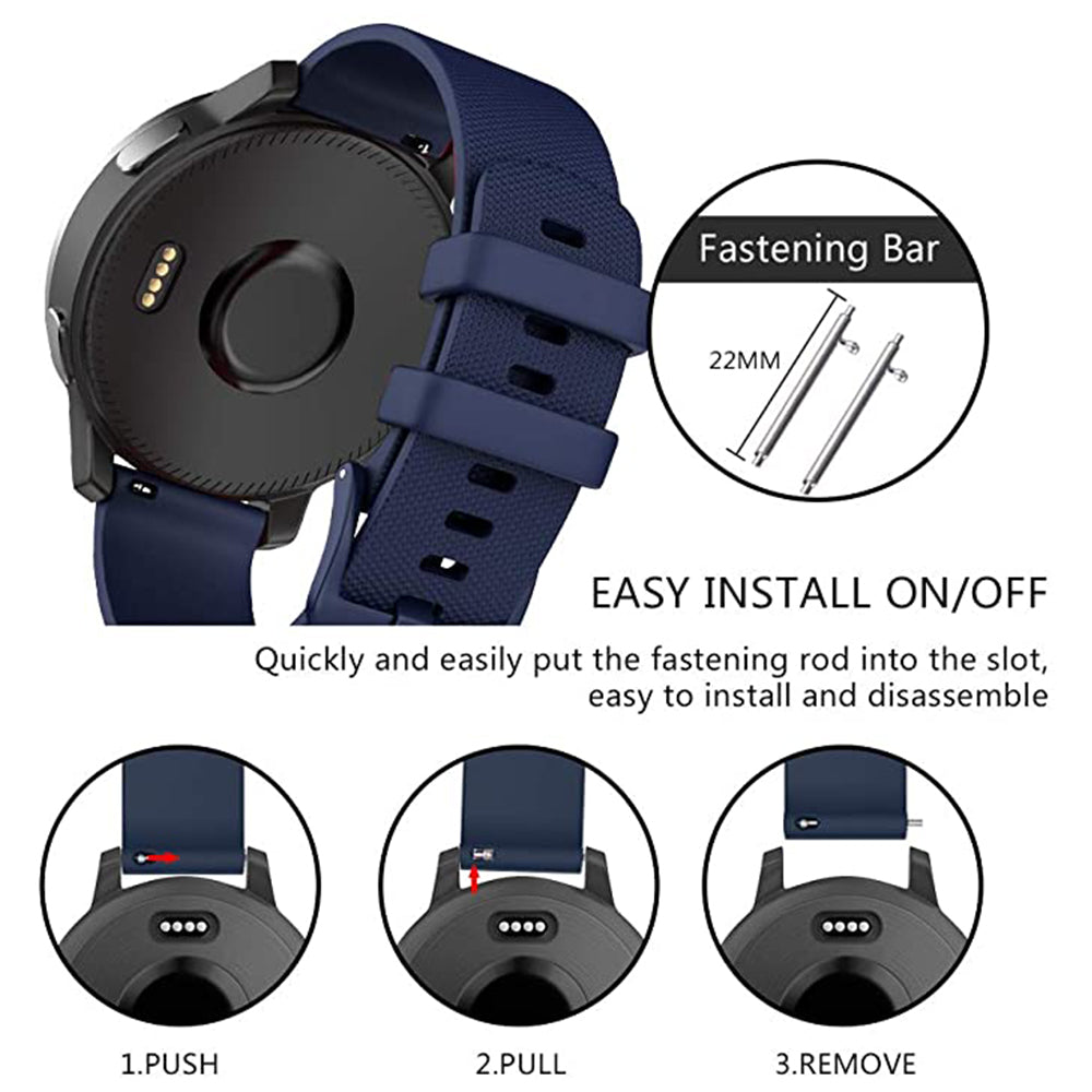 Techsuit W006 Armband für Samsung Galaxy Watch / Huawei Watch Series, 22mm, Blau