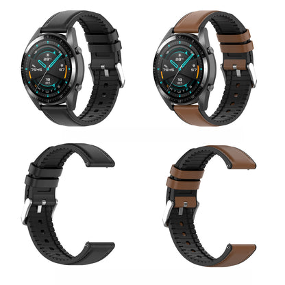 Techsuit W007 Armband für Samsung Galaxy Watch / Huawei Watch Series, 20mm, Schwarz