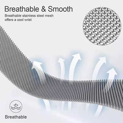 Techsuit W009 Armband für Samsung Galaxy Watch / Huawei Watch Series, 20mm, Silberfarben