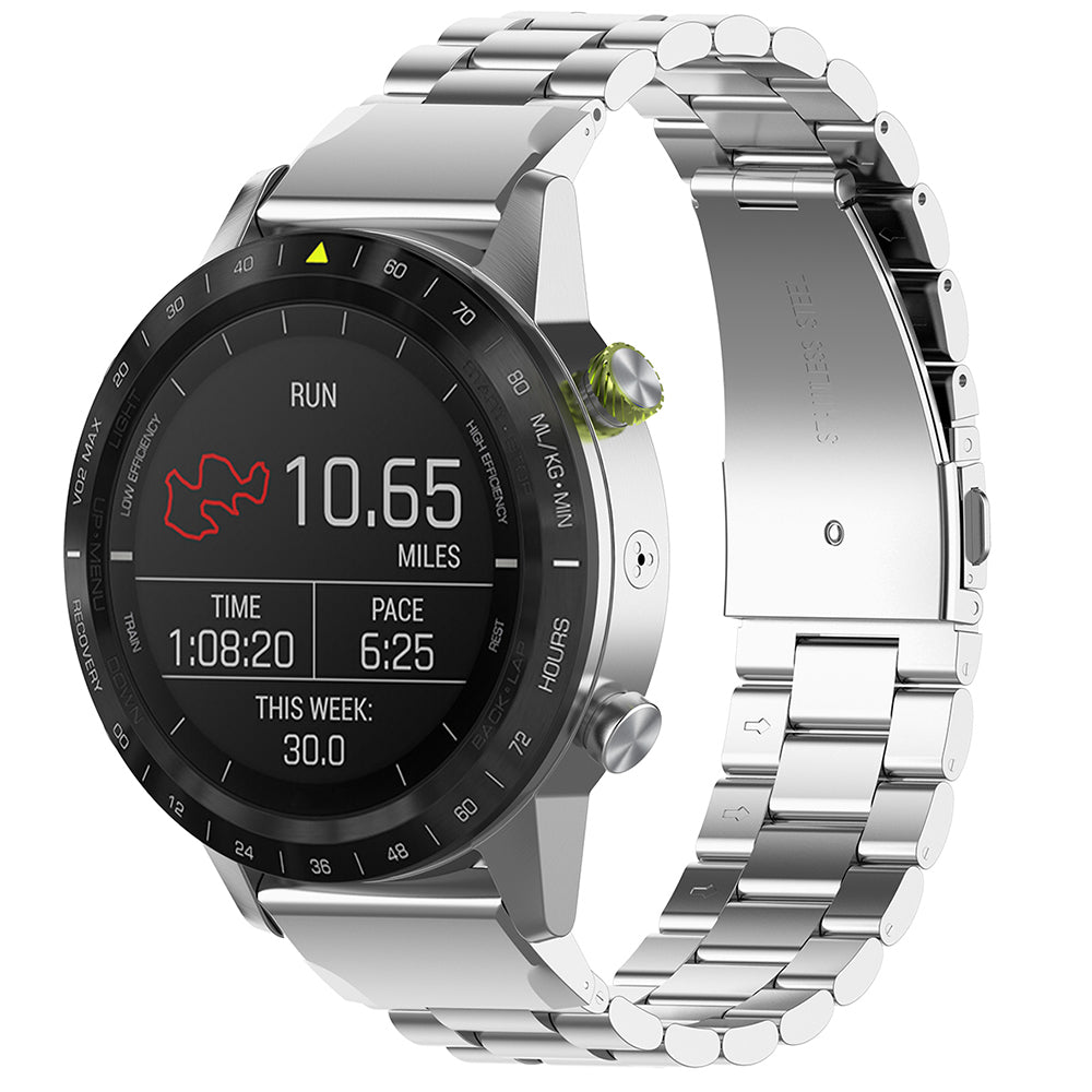 Techsuit W010 Armband für Garmin Watch Fenix Serie, 26mm, Silbern