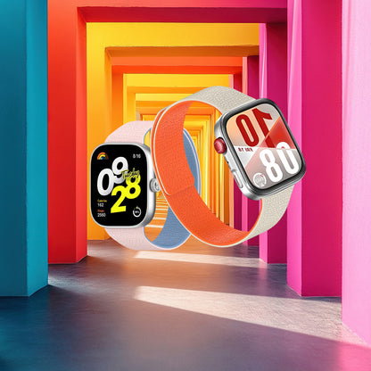 Techsuit W016 Armband für Xiaomi Smart Band / Watch Series, Schwarz-Kirsch