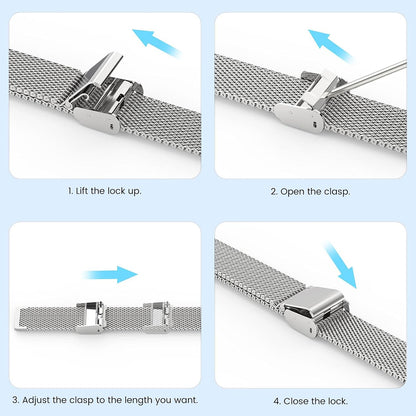 Techsuit W022 Armband für Xiaomi Smart Band 9 / 8, 15mm, Goldfarben