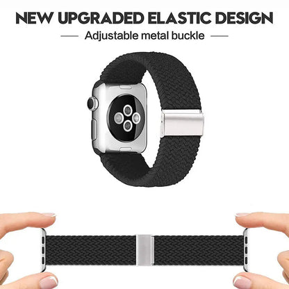 Techsuit W032 Armband für Apple Watch 42mm / 41mm / 40mm / 38mm Serie, Schwarz