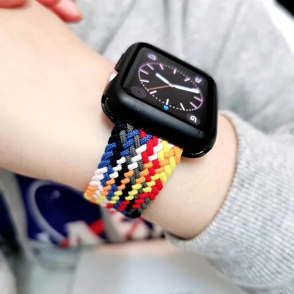 Techsuit W032 Armband für Apple Watch 49mm / 46mm / 45mm / 44mm / 42mm Serie, Schwarz