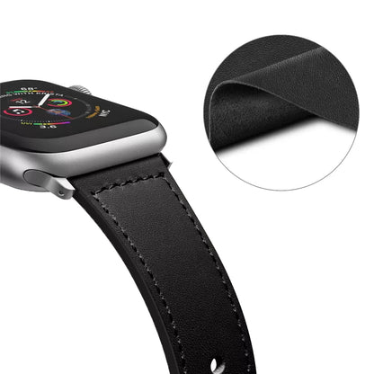Techsuit W033 Armband für Apple Watch 42mm / 41mm / 40mm / 38mm Serie, Schwarz