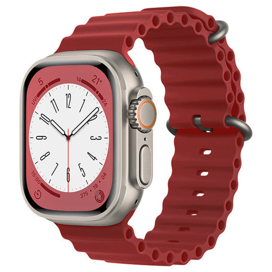 Techsuit W038 Armband für Apple Watch 42mm / 41mm / 40mm / 38mm Serie, Dunkelrosa