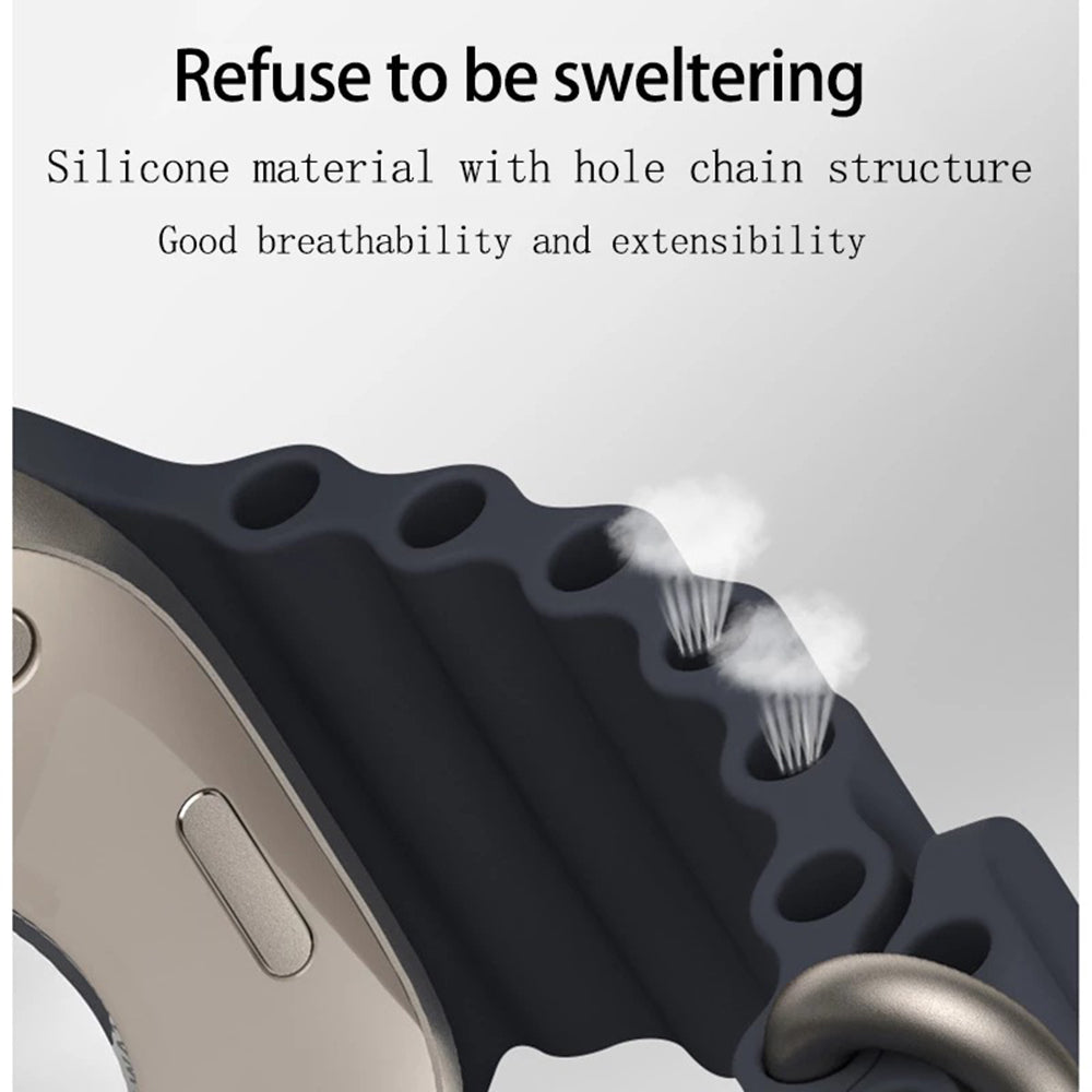 Techsuit W038 Armband für Apple Watch 42mm / 41mm / 40mm / 38mm Serie, Dunkelrosa