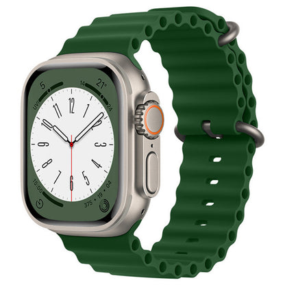 Techsuit W038 Armband für Apple Watch 42mm / 41mm / 40mm / 38mm Serie, Dunkelgrün