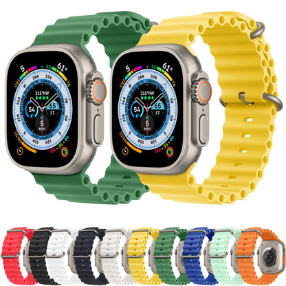 Techsuit W038 Armband für Apple Watch 42mm / 41mm / 40mm / 38mm Serie, Dunkelgrün
