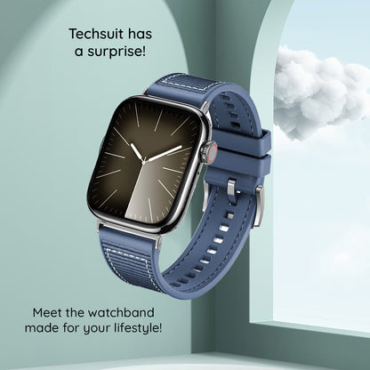 Techsuit W051 Armband für Apple Watch 42mm / 41mm / 40mm / 38mm Serie, Grau