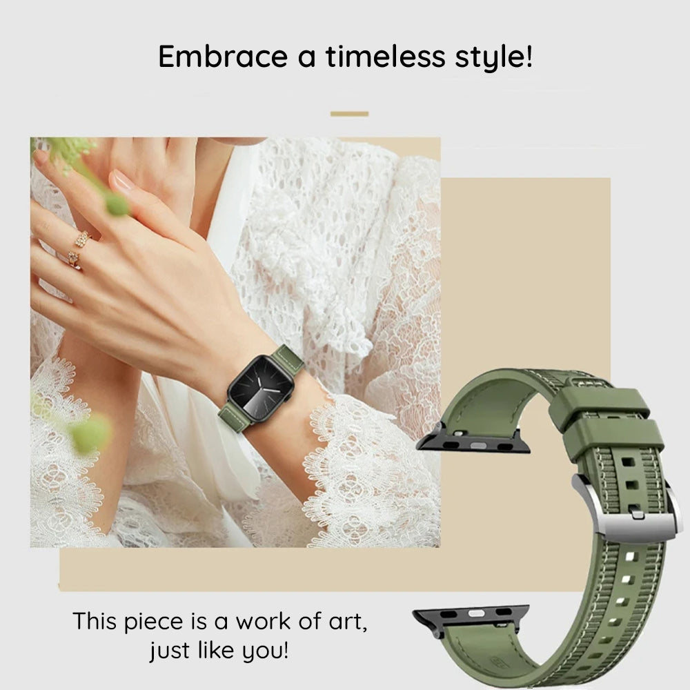 Techsuit W051 Armband für Apple Watch 49mm / 46mm / 45mm / 44mm / 42mm Serie, Grau