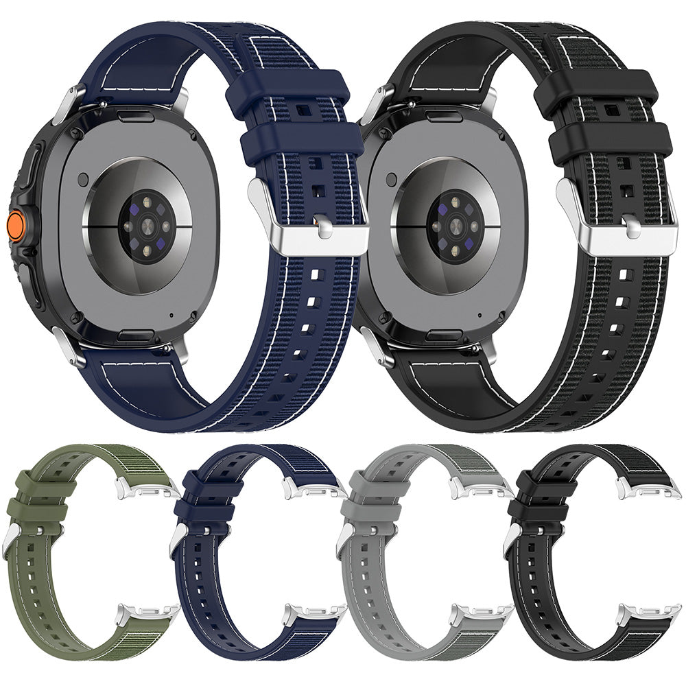 Techsuit W051 Armband für Samsung Galaxy Watch 8 Classic / Watch8 44mm / Watch 8 40mm, Schwarz