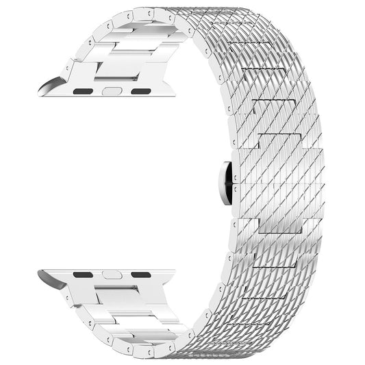 Techsuit W052 Armband für Apple Watch 42mm / 41mm / 40mm / 38mm Serie, Silberfarben