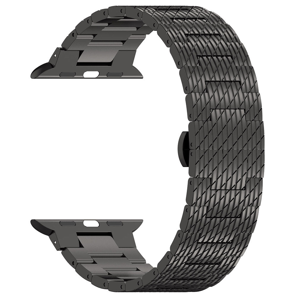 Techsuit W052 Armband für Apple Watch 42mm / 41mm / 40mm / 38mm Serie, Schwarz