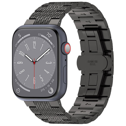 Techsuit W052 Armband für Apple Watch 42mm / 41mm / 40mm / 38mm Serie, Schwarz