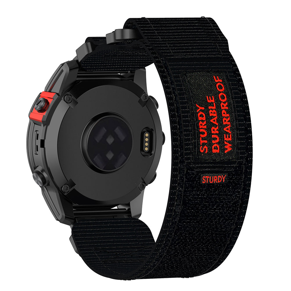 Techsuit W057 Armband für Garmin Instinct / Approach / Fenix Watch Series, 20mm, Schwarz