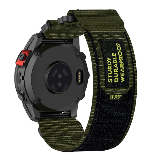Techsuit W057 Armband für Garmin Watch Fenix / Forerunner Serie, 22mm, Grün