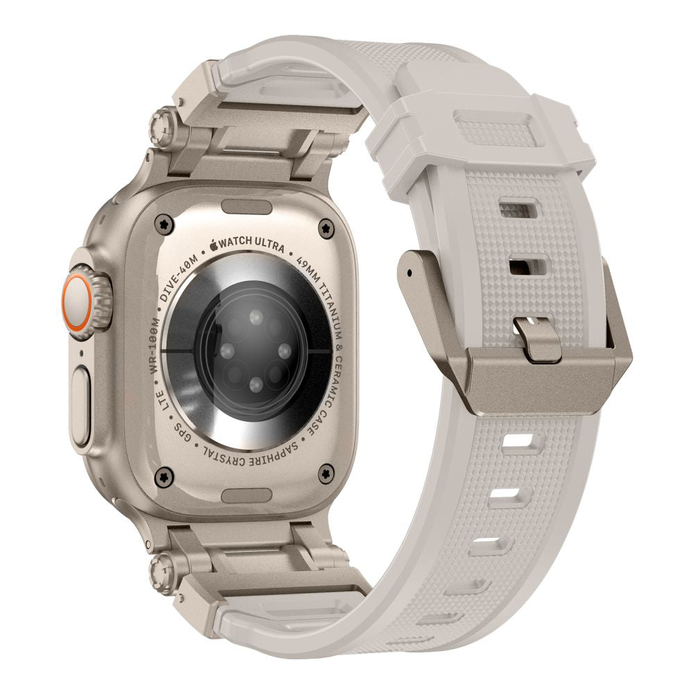 Techsuit W064 Armband für Apple Watch 49mm / 46mm / 45mm / 44mm / 42mm Serie, Silberfarben