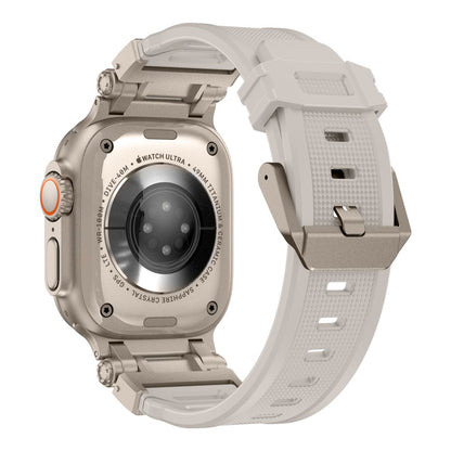 Techsuit W064 Armband für Apple Watch 49mm / 46mm / 45mm / 44mm / 42mm Serie, Silberfarben