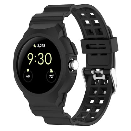 Techsuit W065 Armband für Google Pixel Watch 3 41mm / Watch 2 / Watch, Schwarz
