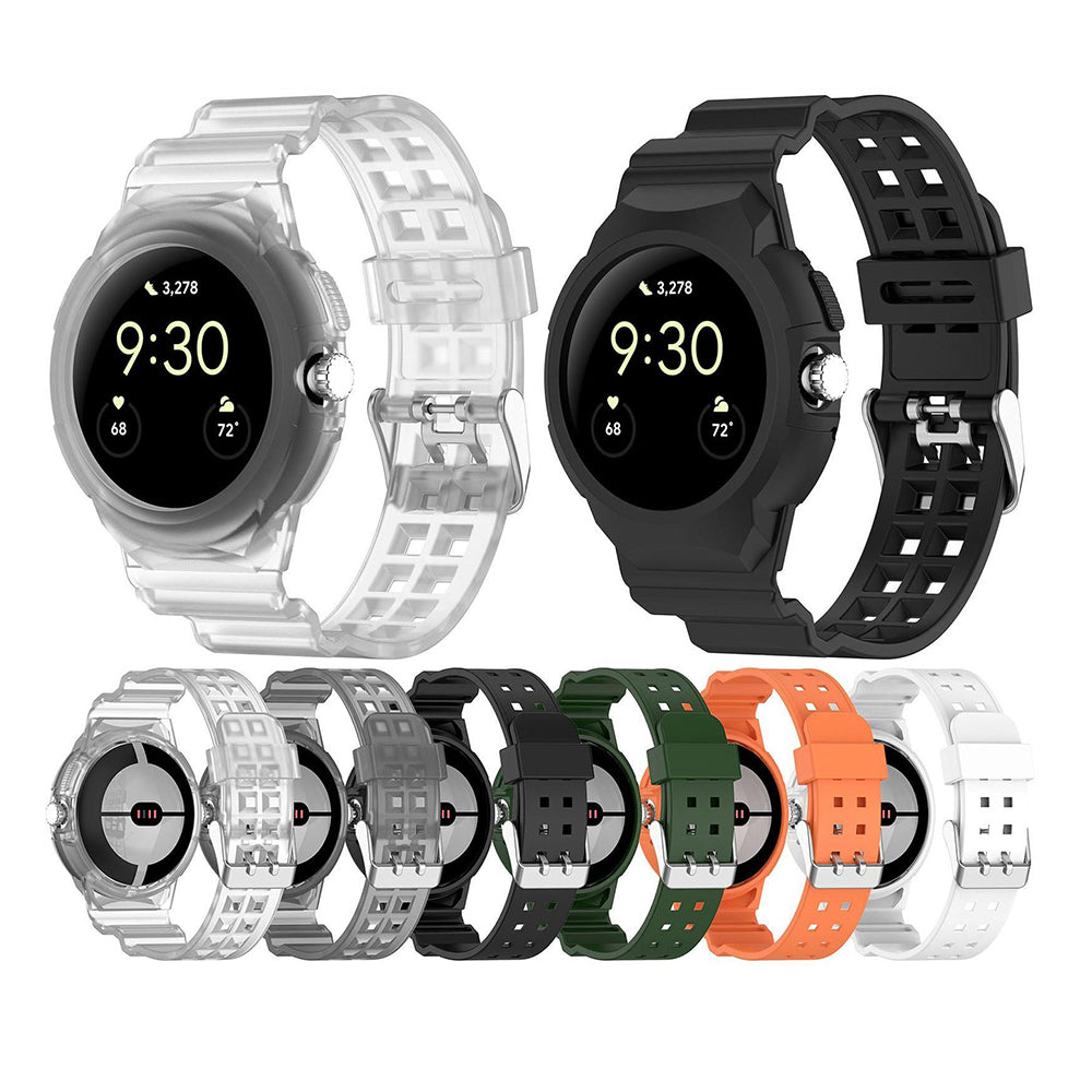 Techsuit W065 Armband für Google Pixel Watch 3 41mm / Watch 2 / Watch, Schwarz